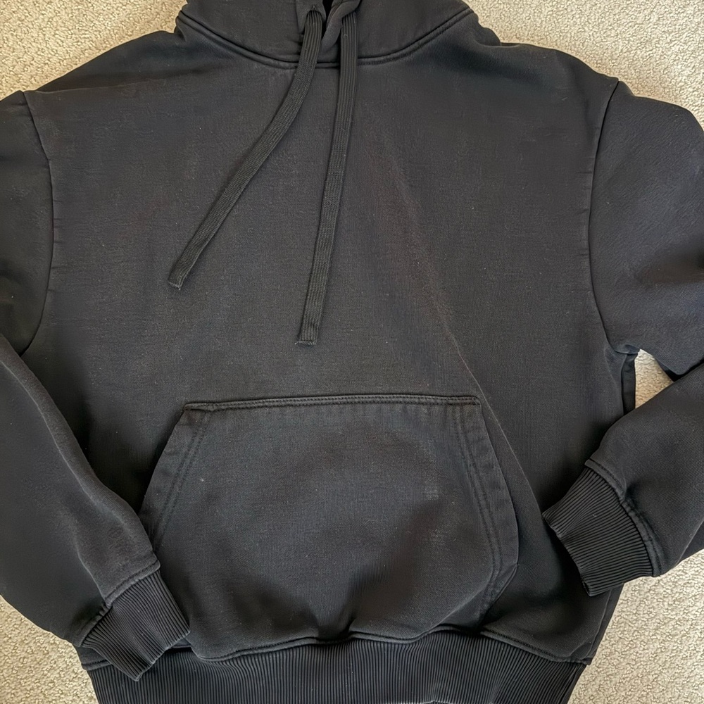 Zara men’s black basic hoodie sweatshirt size Small - Picture 3 of 4